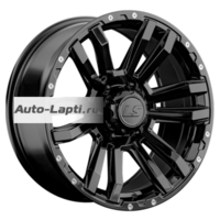 LS 9x18/6x139,7 ET15 D106,1 1339 BK (конус, Колпак+лого)